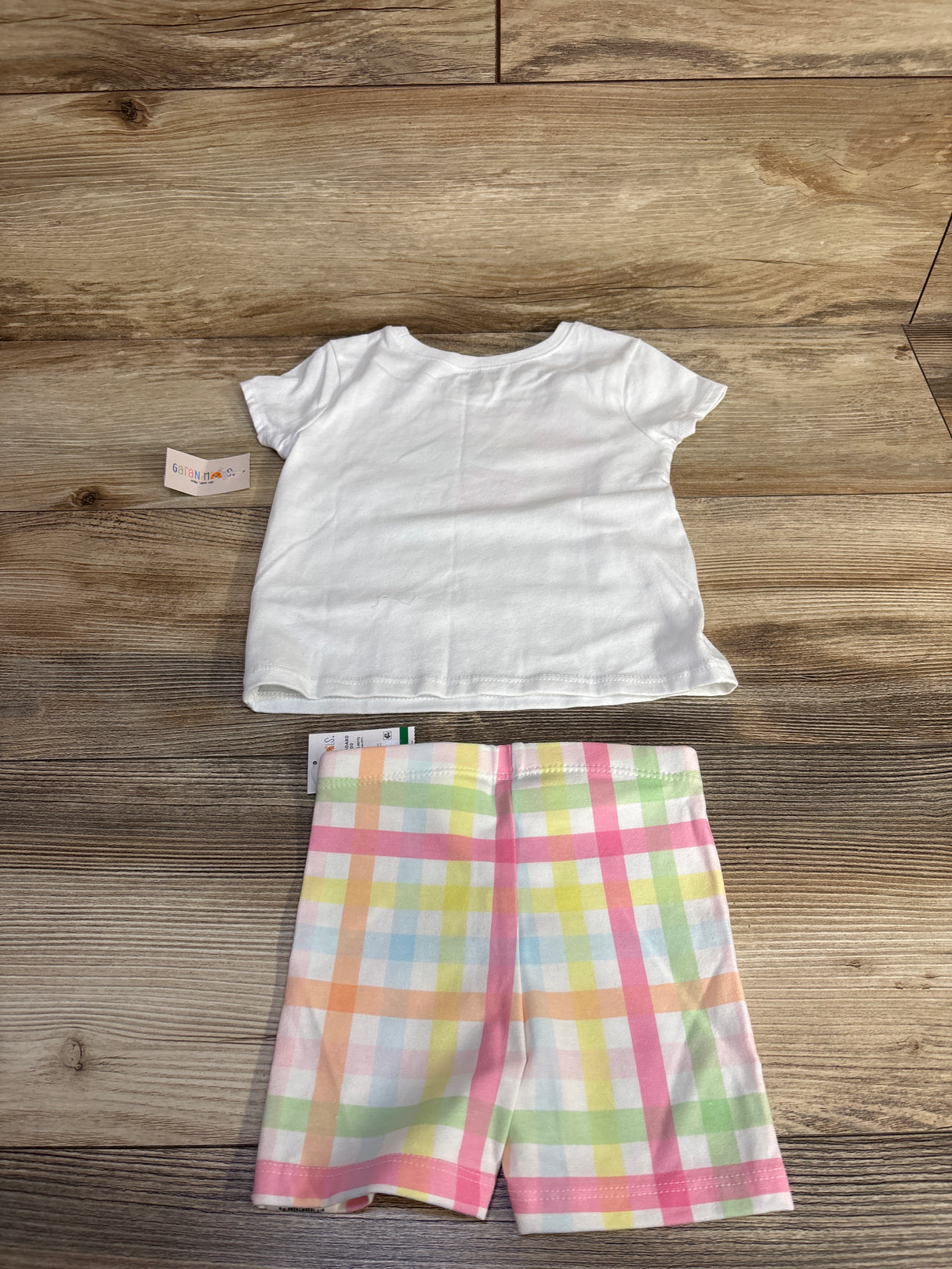 NEW Garanimals 2pc Shirt & Shorts Set White sz 18m