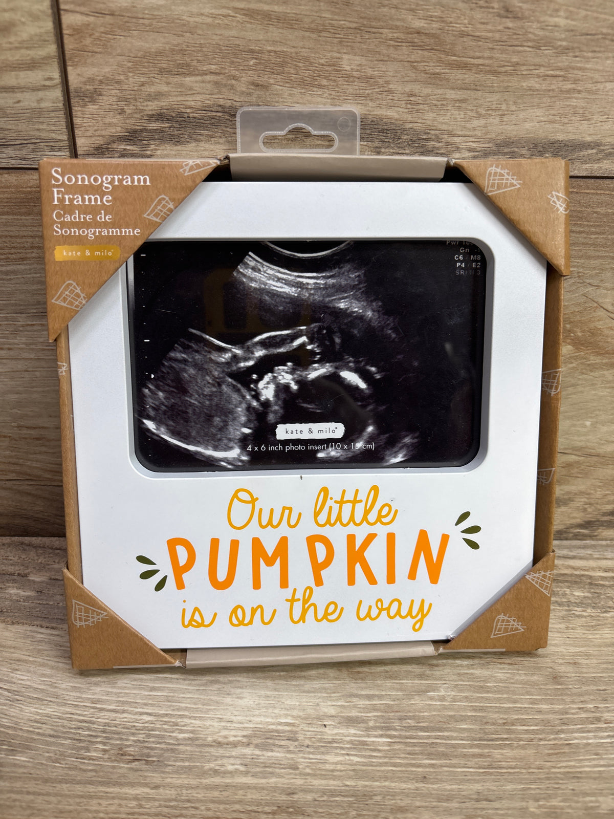 NEW Kate & Milo Pumpkin Sonogram Photo Frame 4x6'' Photo