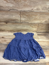 Cat & Jack Polka Dot Rayon Dress Blue sz 5T
