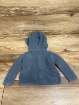 Carter's Knit Button-Up Hooded Cardigan Blue sz 9m
