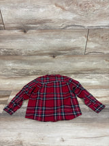 NEW Children's Place Christmas Plaid Button-Up Shirt Red sz 2T