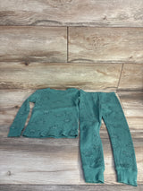Carter's Waffle Knit 2pc Pajama Set Green sz 3T