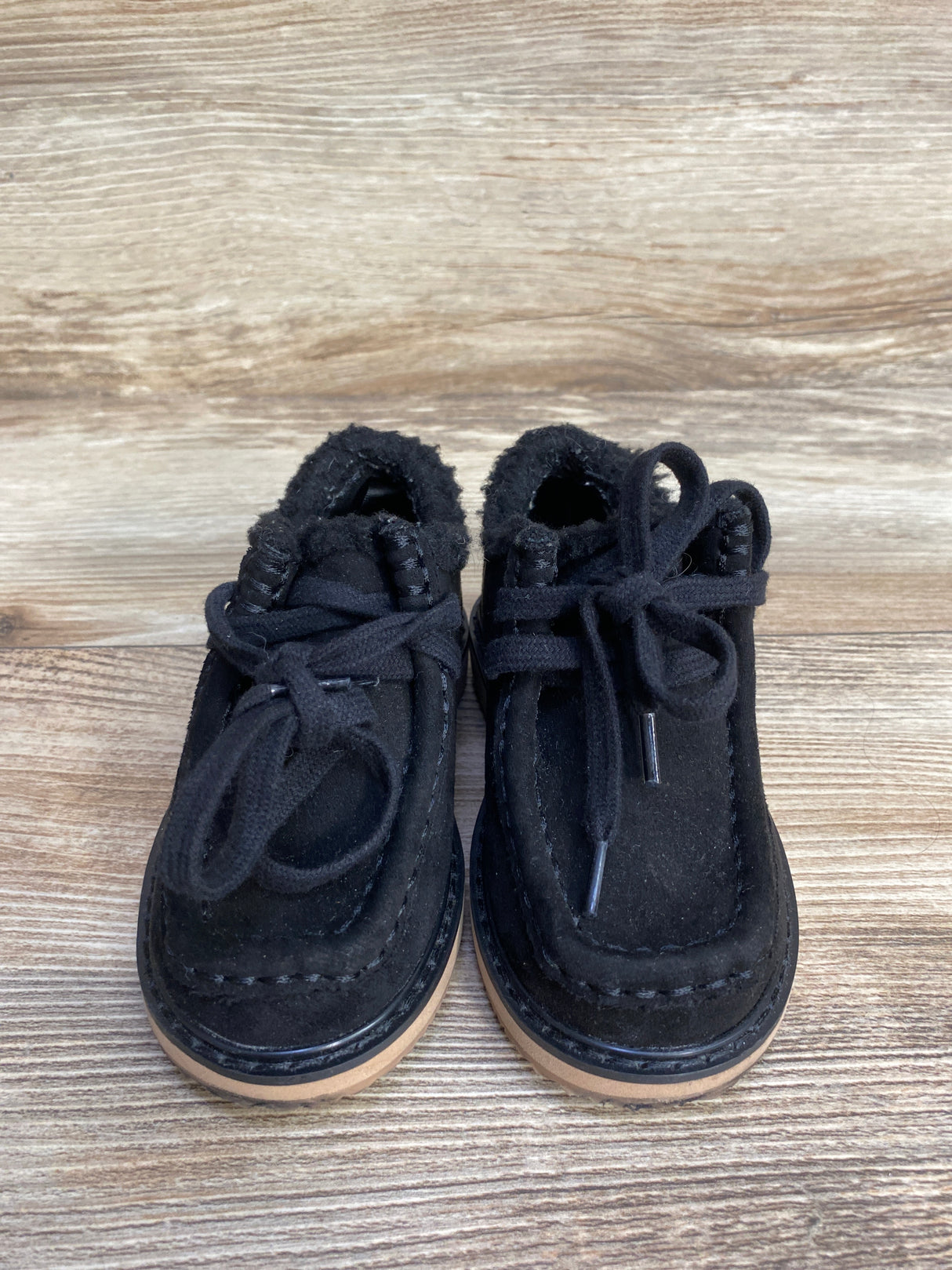 Baby Gap Vegan Suede Sherpa-Lined Loafers Black sz 7c