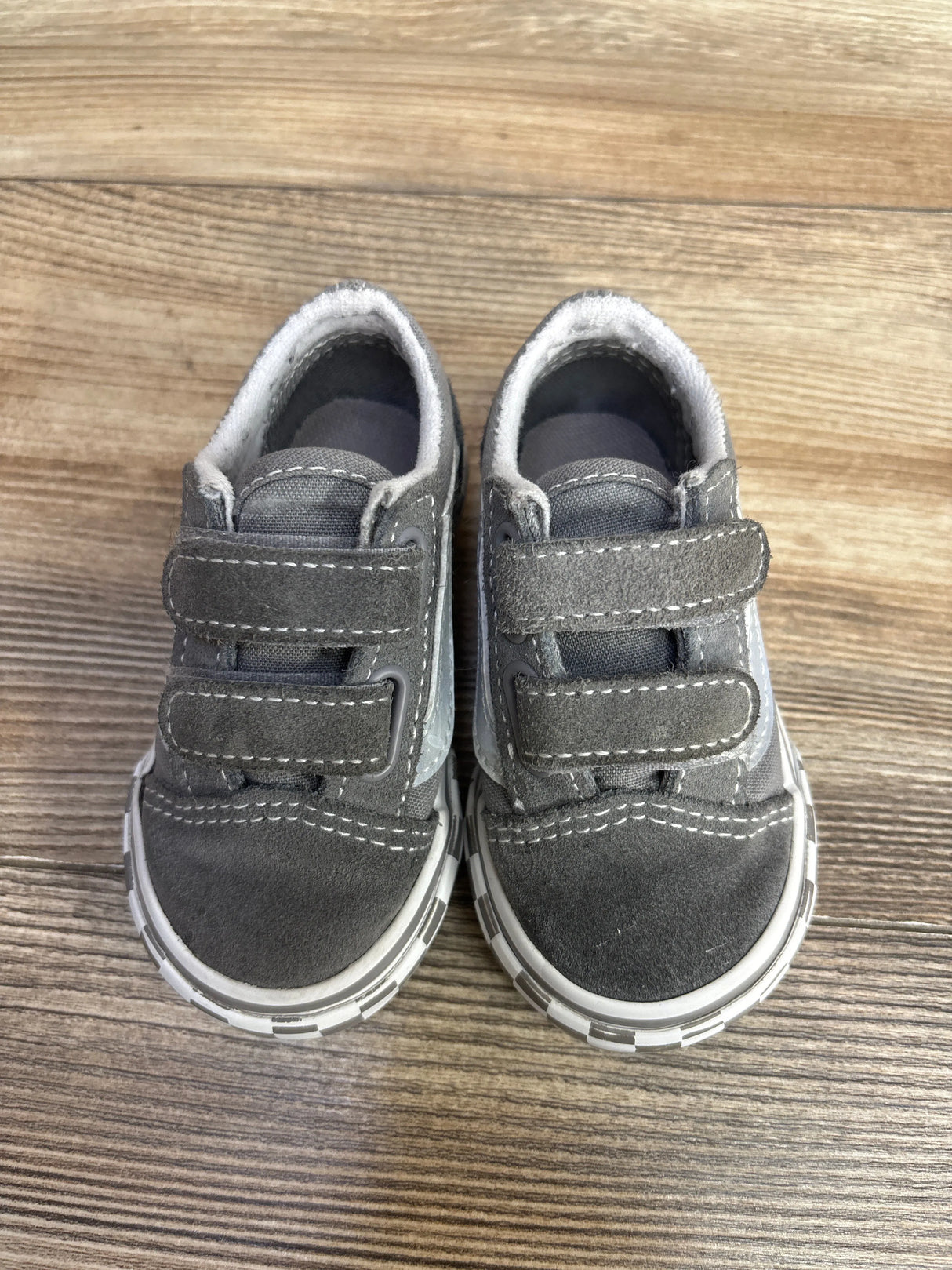 Vans Old Skool V Reflective Sidestripe Sneakers Grey sz 5c