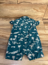 Carter's Polo Shortie Romper Blue sz 18m