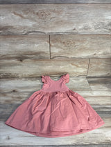 Janie & Jack Ribbed Ruffle Sleeve Dress Pink sz 3T