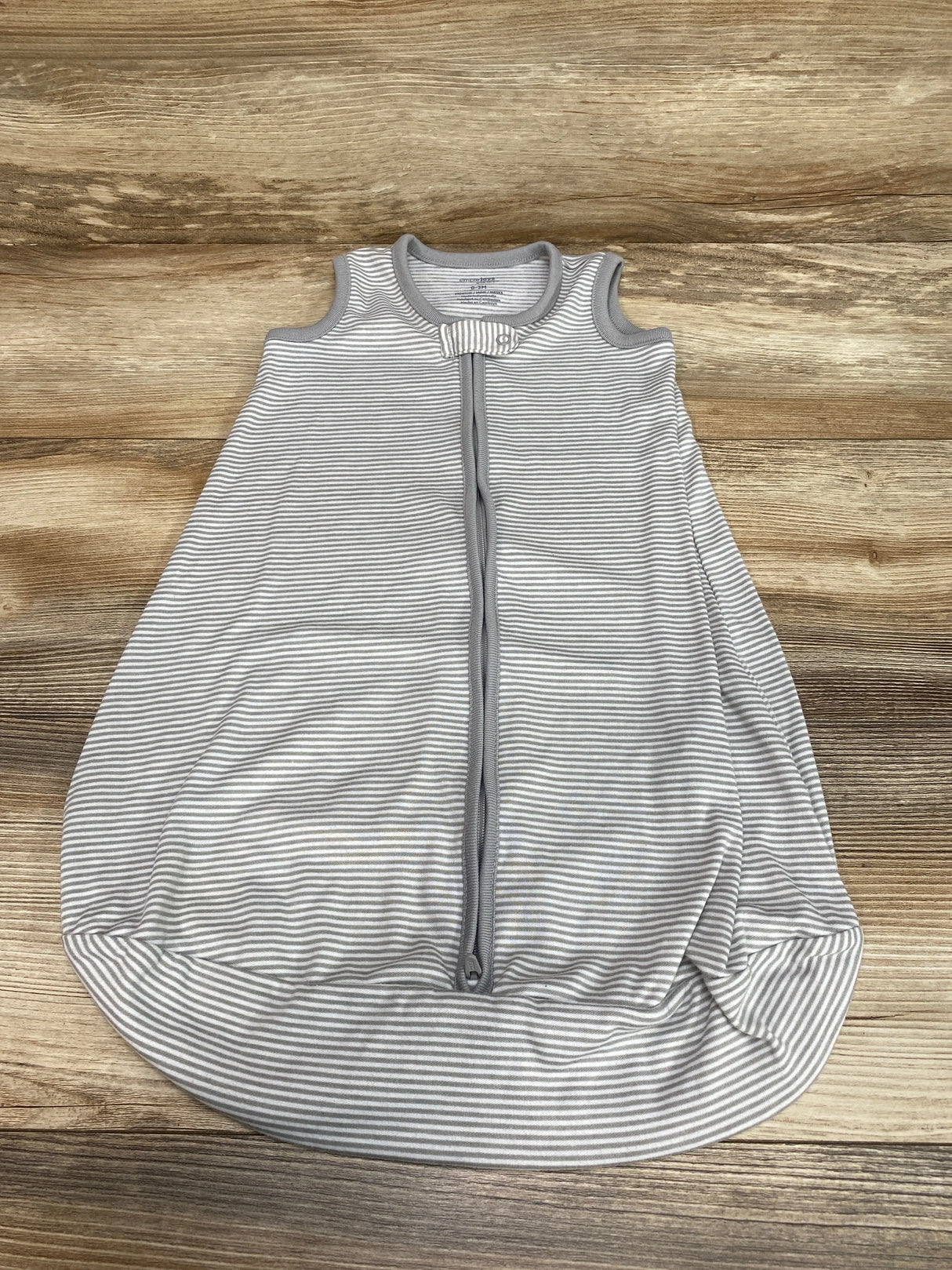 Simple Joys Striped Sleep Sack Grey sz 0-3m