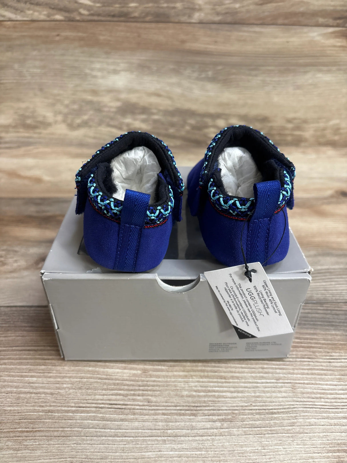 NEW Ugg Baby Tasman Slippers Blue sz 2/3c