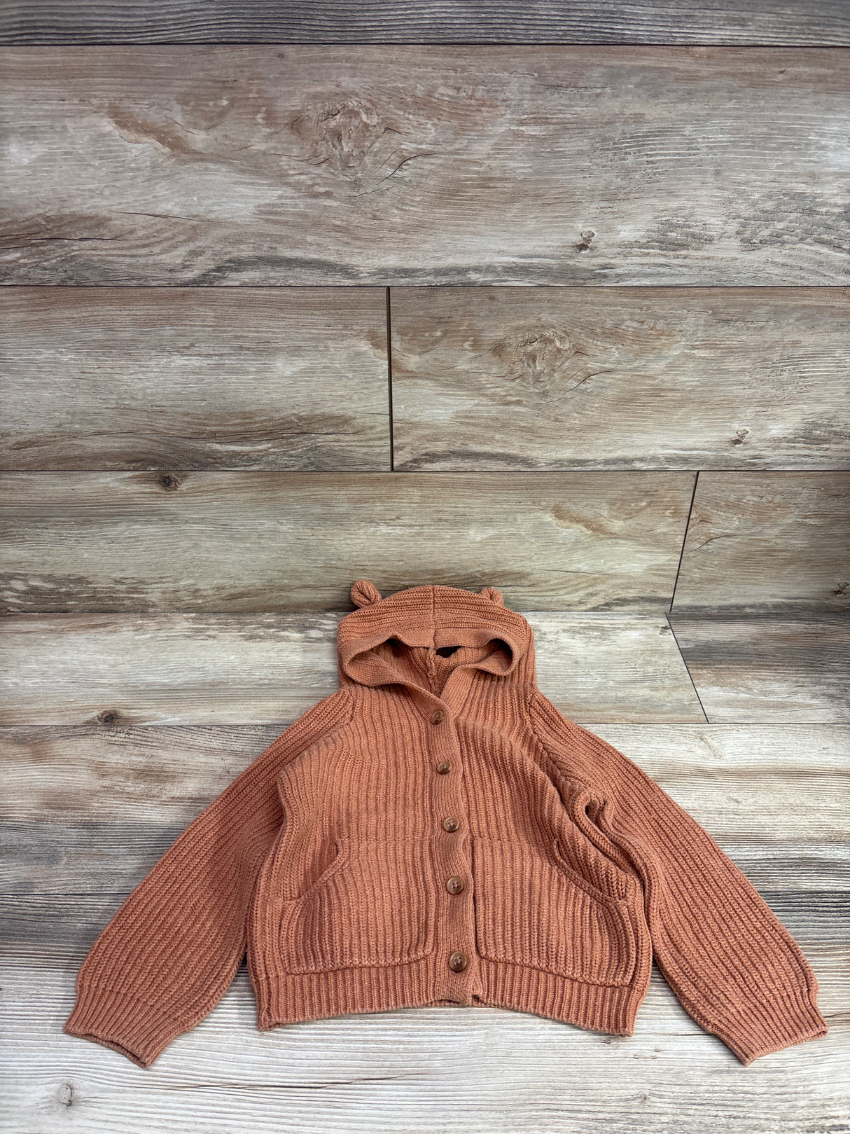 Jamie Kay Knit Bear Cardigan in Butterscotch sz 2T