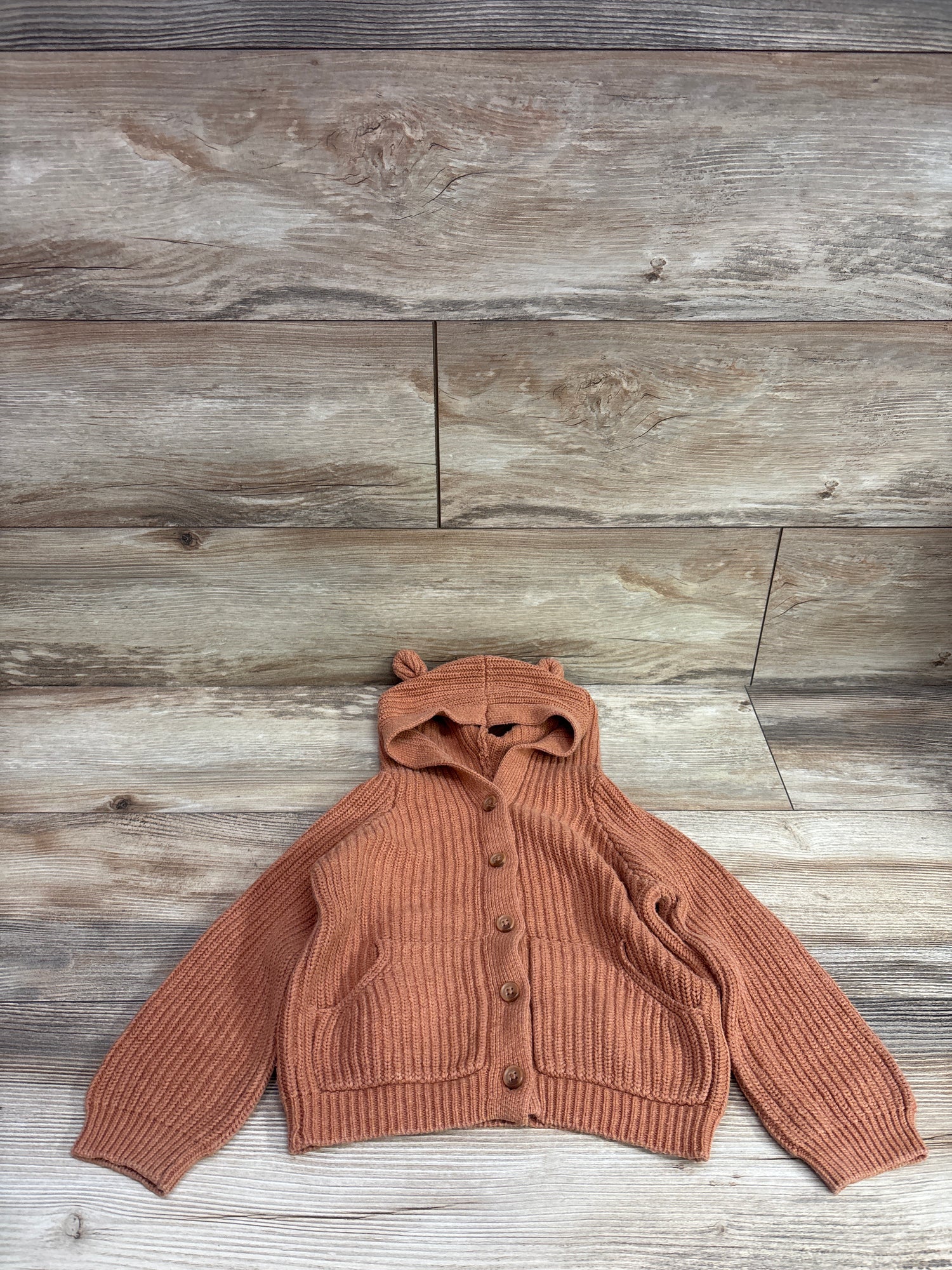 Jamie Kay Knit Bear Cardigan in Butterscotch sz 2T
