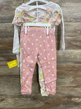 NEW Just One You 4pc Sleep Set Fairy & Floral Print Pink sz 18m