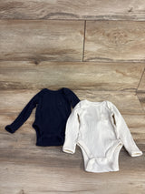 Baby Gap 2pk Ribbed Bodysuit Set Navy sz 3-6m