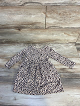 Cat & Jack Long Sleeve Leopard Print Dress Tan sz 2T