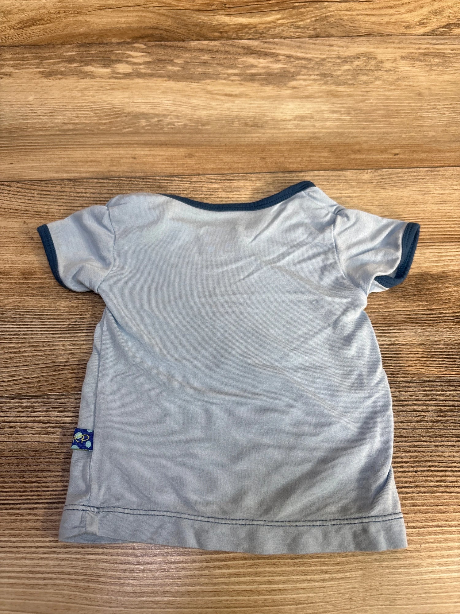 Kickee Pants Bamboo Treasure Hunting Shirt Blue sz 3-6m