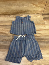 Just One You 2pc Tank Top & Shorts Set Blue sz 9m