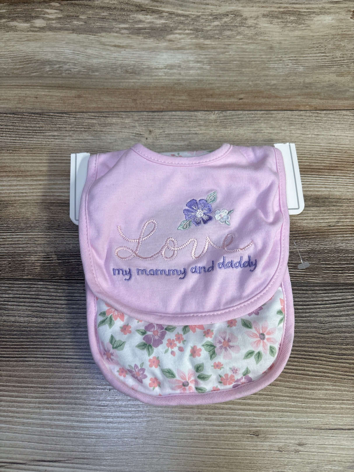 NEW 3pk Bibs Pink One Size