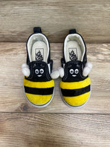 Vans Toddler Slip-On V Bee Shoes Black/Yellow Sz 8c