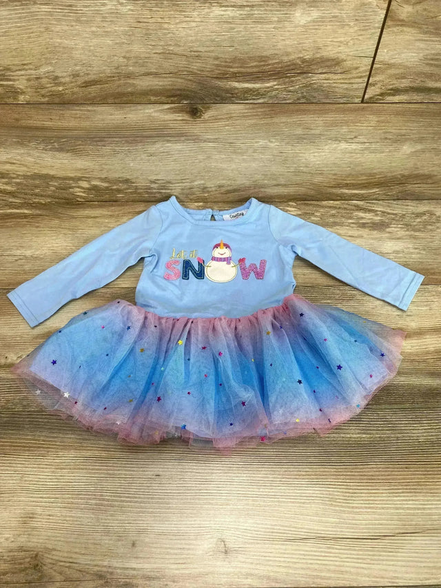 Counting Daisies Let It Snow Tutu Tunic Blue sz 18m - Me n Mommy To Be