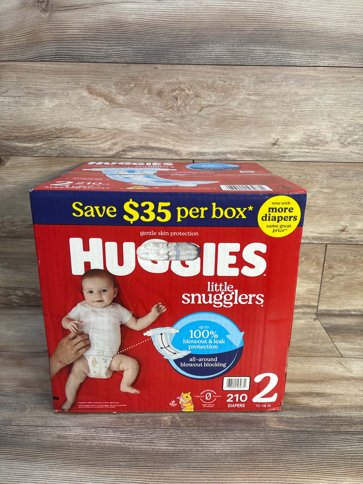 NEW Huggies Little Snugglers Diapers Size 2, 210ct