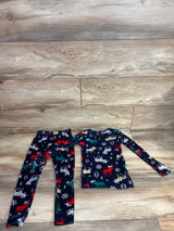 Cat & Jack 2pc Reindeer Velour Pajama Set Navy sz 4T
