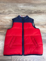 Janie & Jack The Reversible Tartan Puffer Vest Red sz 3/4T
