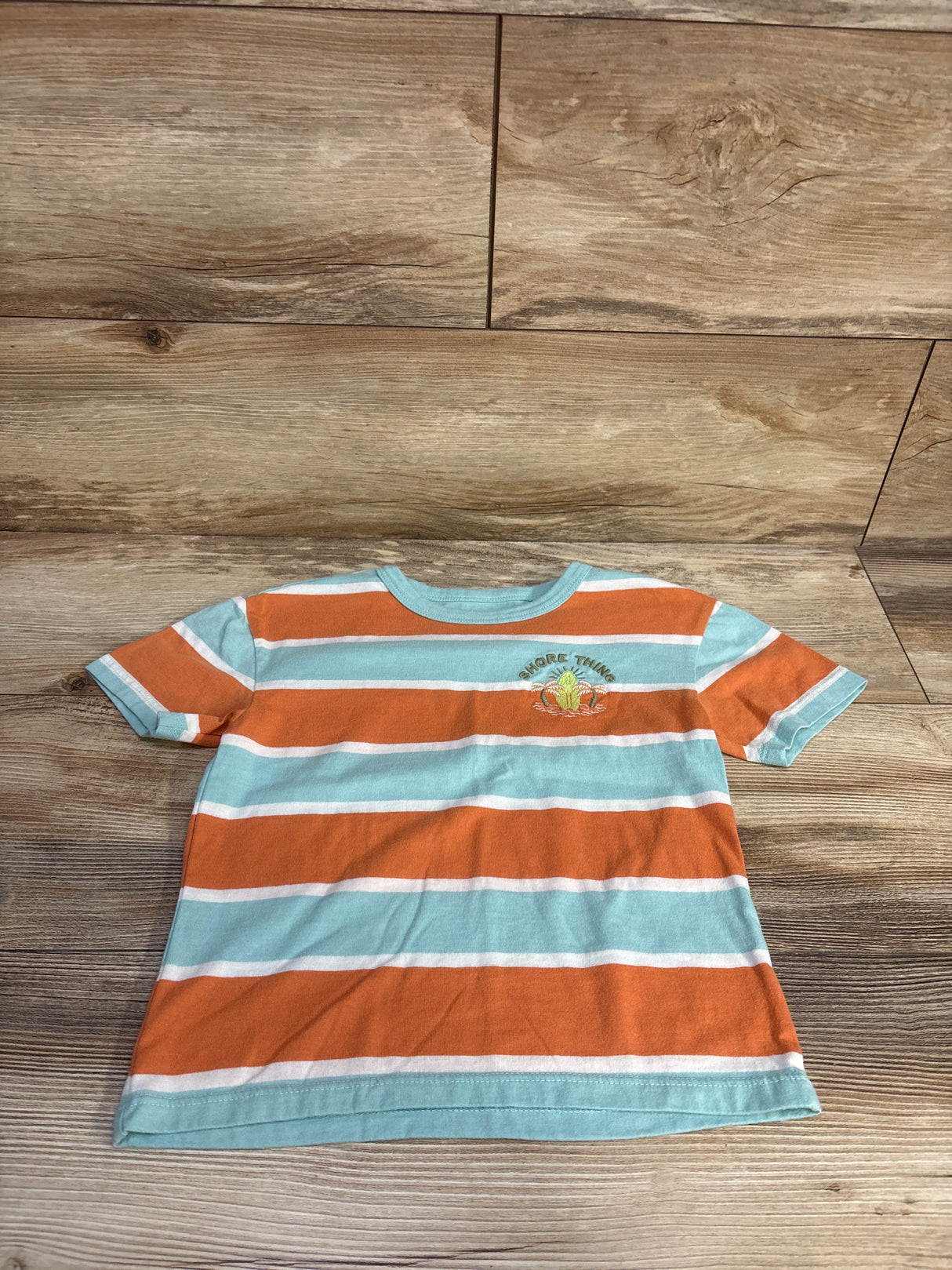 Cat & Jack Embroidered Shore Thing Shirt Blue sz 4T