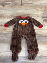 Baby Starters Textured Plush Turkey Footed Coverall Brown sz 9m