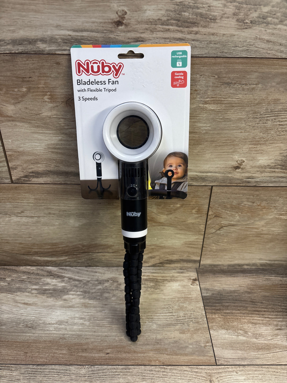 NEW Nuby Bladeless Fan with Flexible Tripod