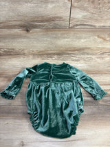 Cat & Jack Velvet Bubble Romper Green sz 12m
