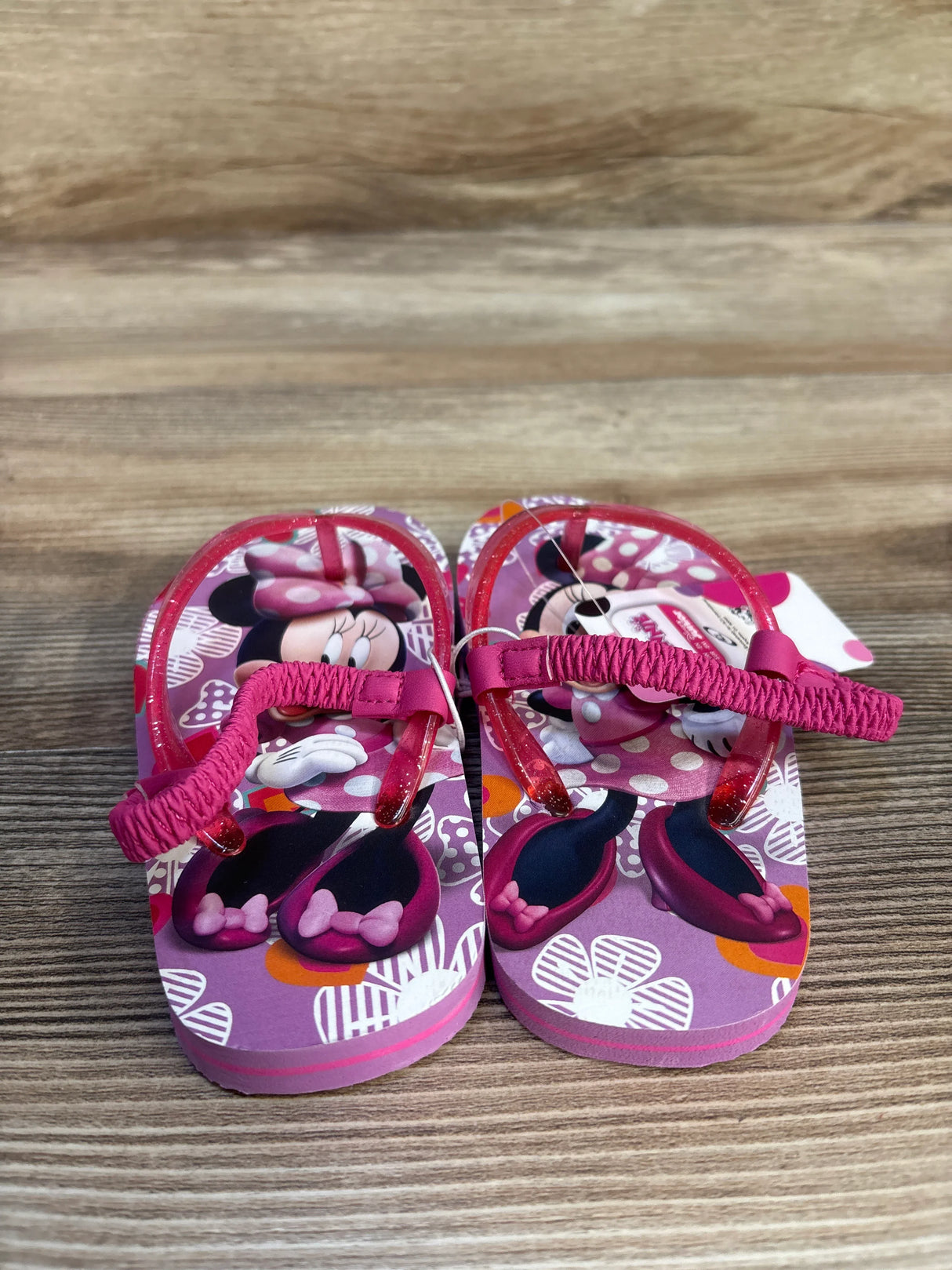 NEW Disney Junior Minnie Mouse Flip Flops Purple sz 7/8c