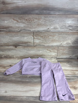 Nike 2pc Crewneck Sweatshirt & Leggings Set Lilac sz 24m
