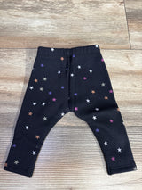 NEW Okie Dokie Black Star Fleece Lined Leggings sz Newborn