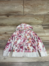 Oshkosh Floral Full Zip Hoodie Beige sz 3T
