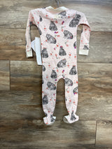 NEW Burt's Bees Baby Hippie Hippos Sleeper Pink sz 12m