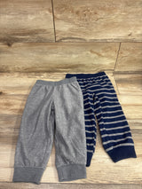 Simple Joys 2pk Fleece Joggers Navy/Grey sz 24m