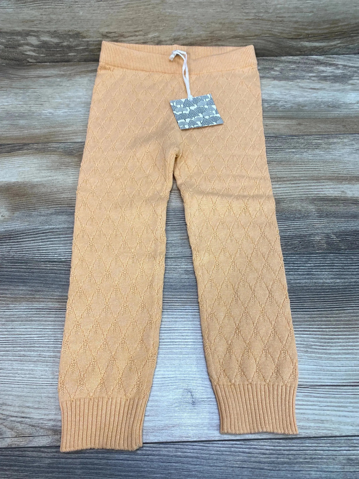 NEW Kate Quinn Organic Diamond Knit Pants Orange sz 5T