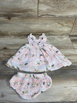 NEW Angel Dear 2pc Magnolias Dress & Bloomers Pink sz 6-12m - Me n Mommy To Be