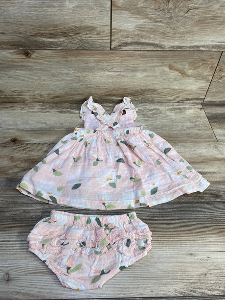 NEW Angel Dear 2pc Magnolias Dress & Bloomers Pink sz 6-12m - Me n Mommy To Be