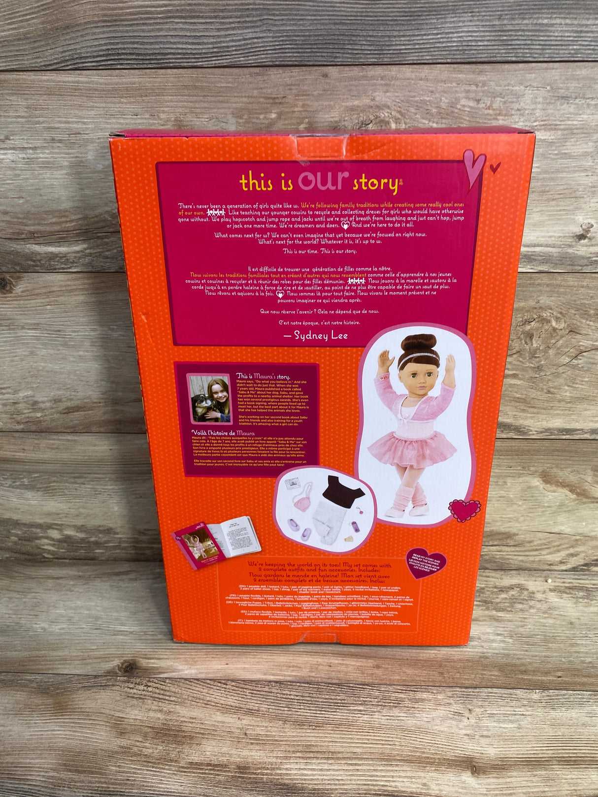NEW Our Generation Sydney Lee with Storybook & Outfit 18" Ballet Doll
