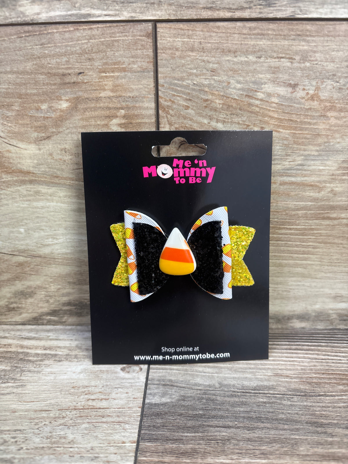 NEW Candy Corn Applique Glitter Hair Bow Purple