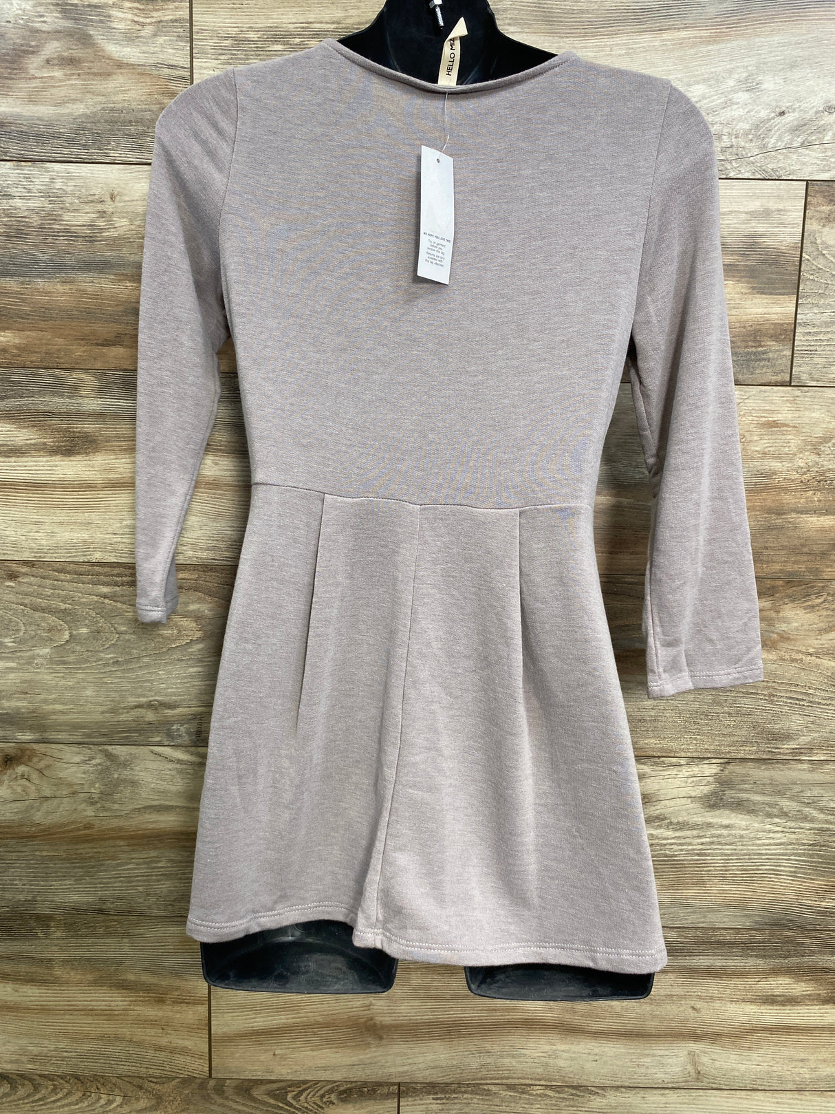 NEW Hello Miz Front Pleat Round Neck Top Taupe sz Medium