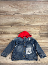 Faux Vetements Hooded Denim Jacket Blue sz 4/5T
