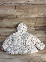 Laura Ashley Full Zip Floral Jacket White sz 12m