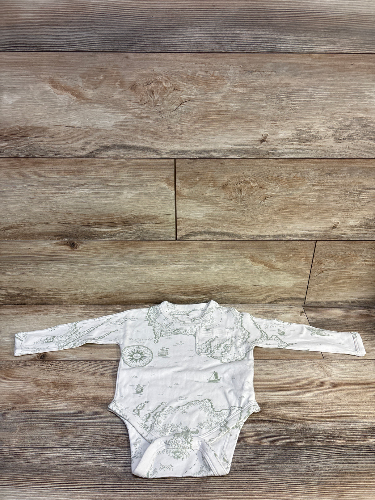 Banana Republic Map Bodysuit White sz 18-24m