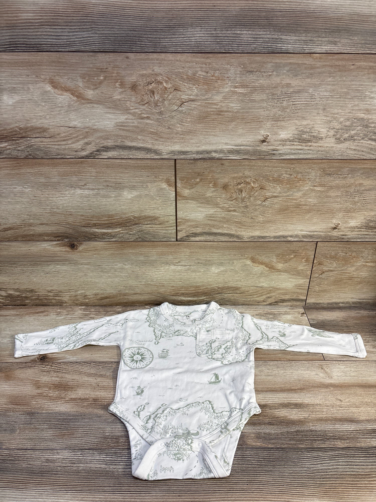 Banana Republic Map Bodysuit White sz 18-24m