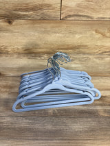 15pk Kids' Velvet Hangers - Blue