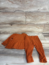 Ribbed 2pc Top & Pants Set Rust sz 9-12m