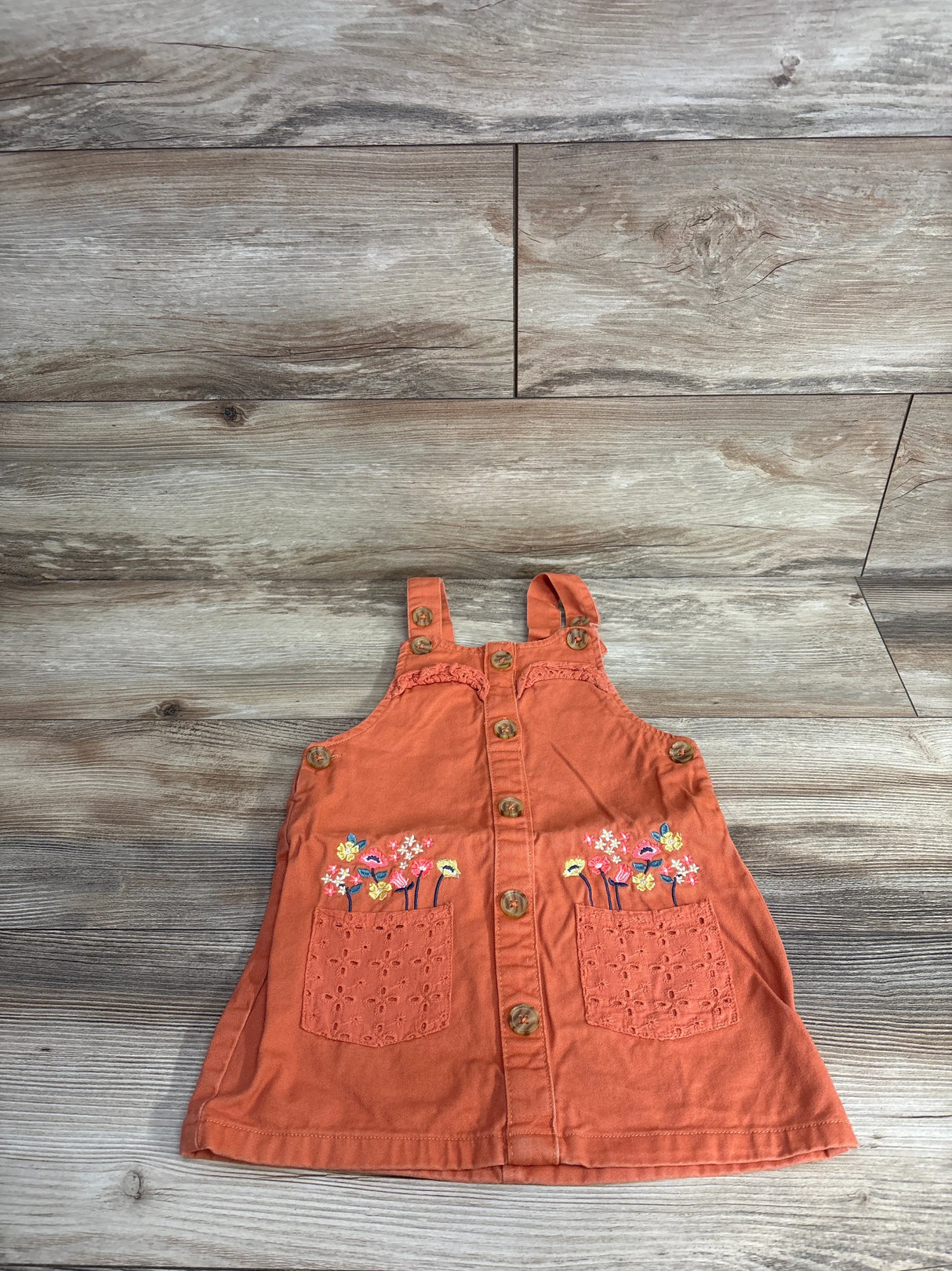Floral Embroidered Skirtall Coral sz 4T