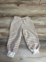 Easy Peasy Striped Drawstring Joggers Tan sz 2T