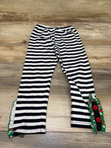 Striped Christmas Leggings White sz 4T